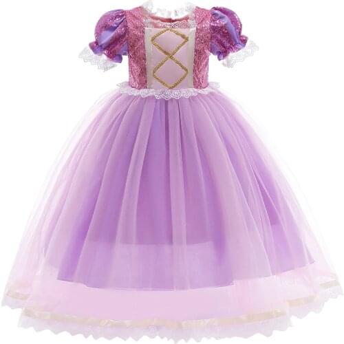 Childrens Princess robe Dress Costume Cosplay White Beauty Gown Child snow queen Halloween Party fancy dress for girls