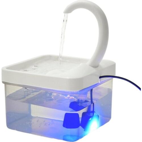 Swan Neck Pet Water Dispenser Automatic Circulating Cat Drinking Fountain LED Light Automatically Power Off When Lack Of Water