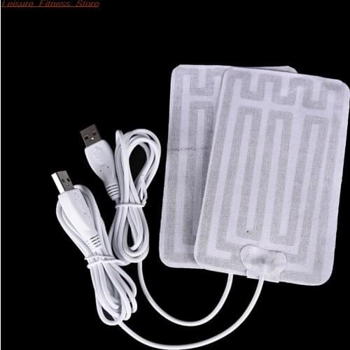 5V USB Heating Pads For DIY USB Heated Gloves Warm Mouse Pads For Heat Your Foot Knees Carbon Fiber Heated Health Care 8x13cm