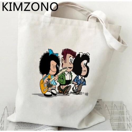 Mafalda shopping bag shopping bolsa eco bolso shopper grocery bag shoping ecobag reciclaje jute sacolas