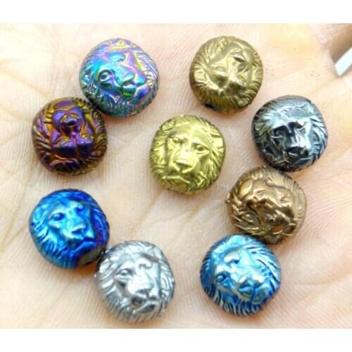 Natural Quartz crystal Electroplate Non-Magnetic Hematite Craft Loose beads pendant Jewelry making Necklace Accessories10PCS A8