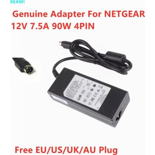 Original CAM090121 332-10581-01 90W 12V 7.5A POS Power Supply Charger For Netgear NAS RN31400 RN10400 RND-4C RN10400 AC Adapter