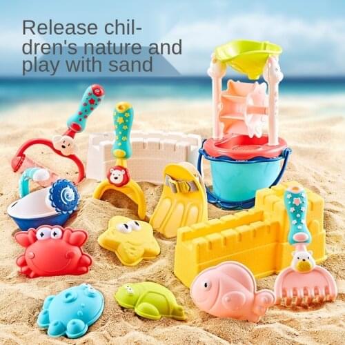 Beach Toys Sandbox Outdoor Games Garden Child Cute Animal Shovel Rake Bucket Set Water Sand Play Interactive Bath Toys For Kids