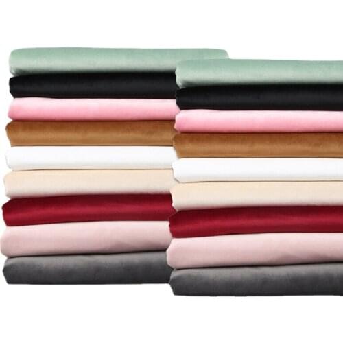 Width 59'' Thickened Solid Color Soft Comfortable Velvet Fabric By The Yard For Sofa Curtain Pillow Dress Material
