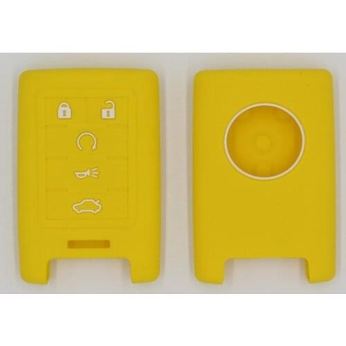 Silicone Key Case Shell Fob for Cadillac Escalade ATS CTS CT6 ESV XTS 5 Button Remote Cover Car Key Holder Car-styling Set Skin