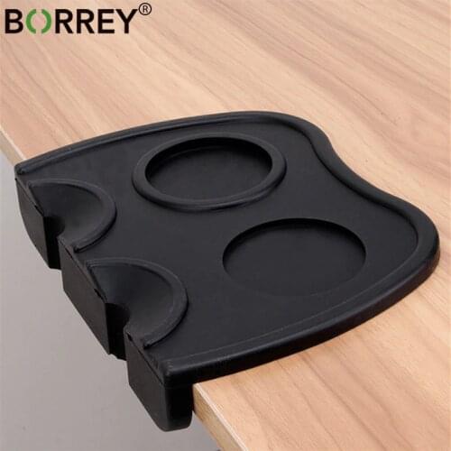 BORREY Silicone Coffee Tamper Holder Double Coffee Tamper Mat Non-slip Rubber Irregular Holder Espresso Tamper Mat For Baristas