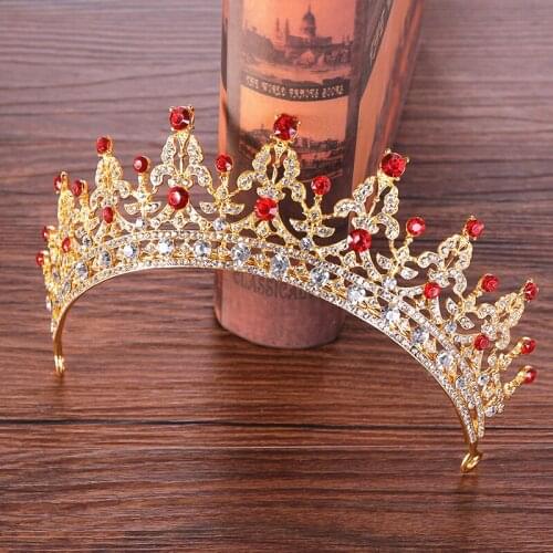 Bridal Crown Rhinestone Tiara Wedding Headpieces Gold Crystal Bride Tiaras and Crown Headband Pageant Party Hair Jewelry