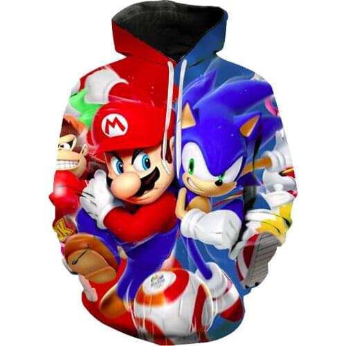 Game Mario 3D Printed Hoodies Men Women Children Fashion Sweatshirts Boy Girl Kids Pullover Long Sleeve Streetwear Tops