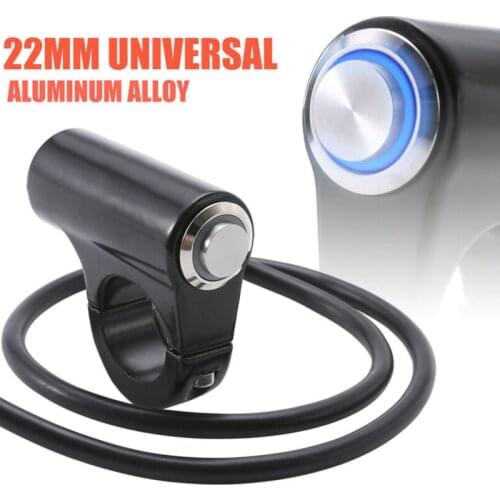 Universal 7/8" 22mm LED Motorcycle Handlebar Headlight Switch Fog Light ON OFF Motorbike Horn Push Waterproof Switches Start