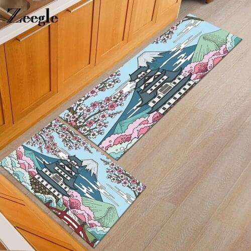 Zeegle Landscape Printed Floor Mat Door Mat Carpet For Living Room Bedroom Bedside Mats Anti-slip Office Chair Kitchen Area Rugs