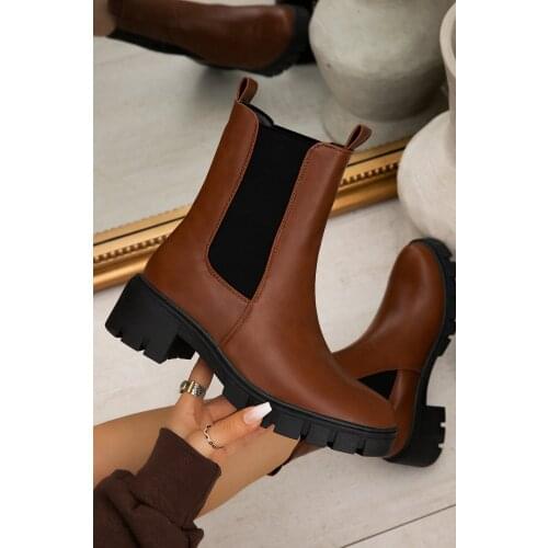 Womens autumn/winter 2021 Roman platform Marten shoes for womens short cylinder and large size