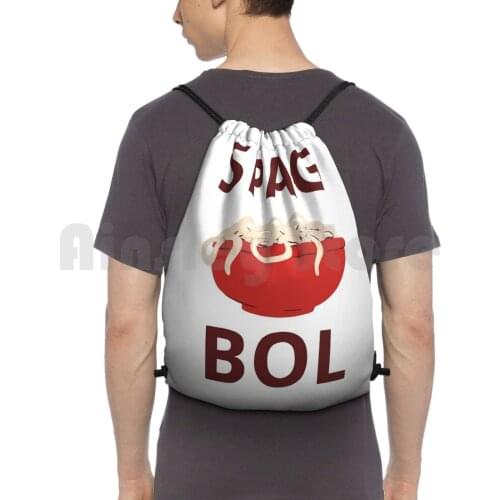 Spag Bol Backpack Drawstring Bag Riding Climbing Gym Bag James Acaster Spaghetti Bolognese Standup Stand Up Comedy Funny