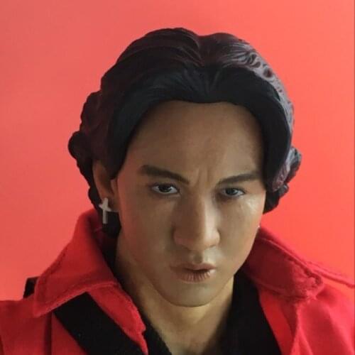 1/6 Scale Ka Kui Wong Head Sculpt Classic Male Soldier Koma Head Carving Model Toy for 12in Action Figure Collection