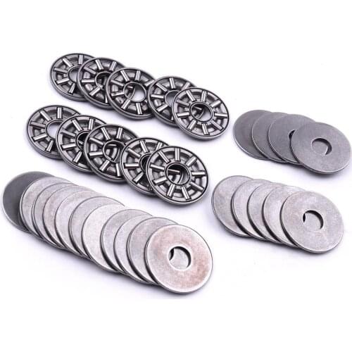10 Sets Bearing Steel Thrust Needle Roller Bearing AXK0619+2AS AXK0819+2AS AXK0821+2AS AXK1024+2AS AXK1528+2AS AXK1730+2AS