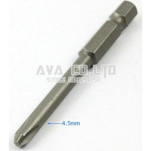 10 Pieces Magnetic Phillips Screwdriver Bit S2 Steel 1/4" Hex Shank 65mm Long 4.5mm Diameter PH2 (65mm x 4.5mm x PH2)