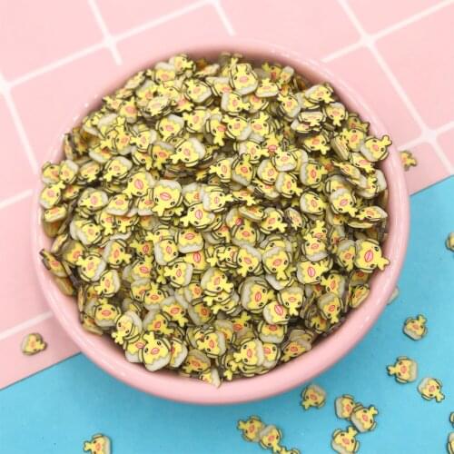 100g/lot Slimes Supplies Addition Cute Polymer Clay Chick Sprinkles Crafts DIY Kit Filler for Fluffy Clear Nail Art Decoration