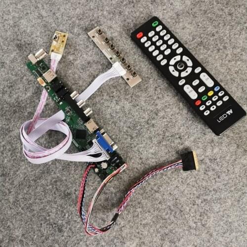 60Hz WLED VGA USB AV Fit N156B6/N156BGE monitor panel DIY kit screen 40-Pin LVDS universal controller drive board 1366*768