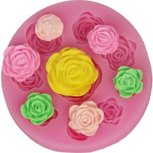 9 Holes Flower Silicone Soap Mold DIY Fondant Cake Baking Tools Handmade Soap Molds Candy Chocolate Mould Cake Bakeware Decor