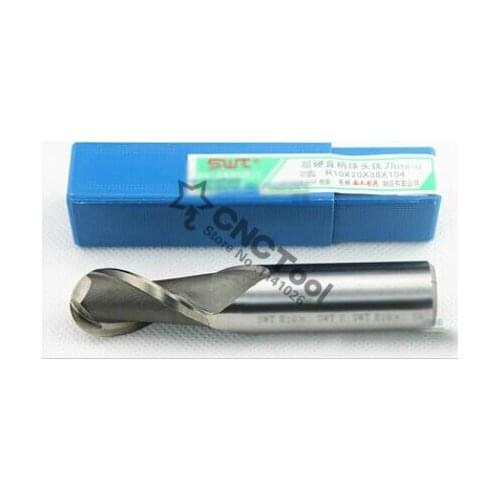Free shipping 10PCS R1.0 high speed steel ball end milling cutter, straight shank white steel cutter, R alloy milling cutter