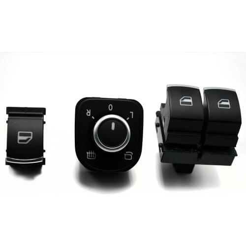 Free shipping! Chrome Power Electric Mirror Switch Window Switch For Volkswagen VW passat B6 Eos Golf 5 6 GTI mk5 mk6 3PCS / SET