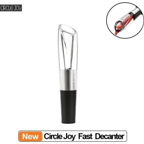 Circle Joy Stainless Steel Fast Decanter Wine Filter Air Intake Bottle Pourer Aerator For Family Bar Mini Fast Decanter