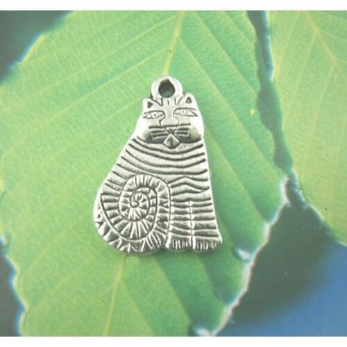 DoreenBeads 30PCs Lovely Carved Cats Charms Pendants 11*21mm Findings (B00321), yiwu