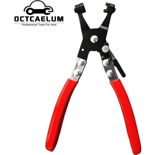 Engine Flat Band Hose Clamp Plier Repair Tool Handle Swivel Jaw Ring Type Pliers ST0351