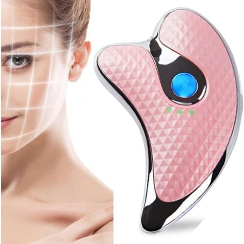 Micro Current Guasha Machine Face Lifting Device Body Massage USB Rechargeable Skin Rejuvenation Instrument Electirc Scraper