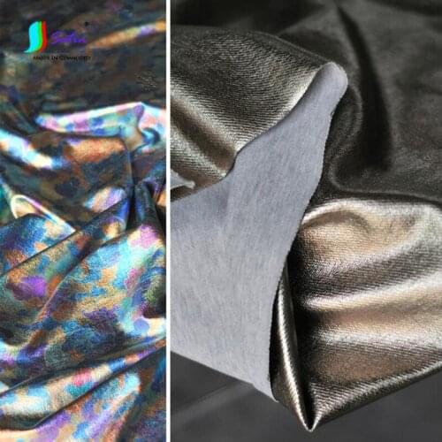 Fashion Gold Color Wool Loop Knitting Imitation Leather Cloth Soft Fabric DIY Clothes Dress Background Decoration Package Fabric