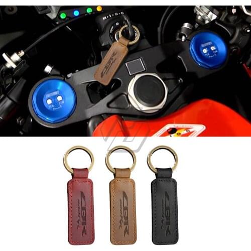 Motorcycle Keychain Cowhide Key Ring Case for Honda CBR900RR CBR 900RR