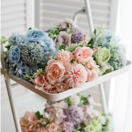Nordic ins simulation rose holding bouquet wedding photography props floral home decoration simulation