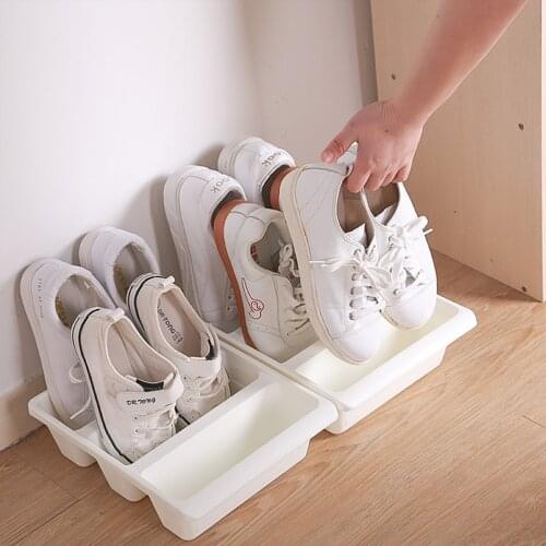 Shoe Box Creative Upright Shoe Storage Box Plastic Organizer Dustproof Shoe Holder for Home