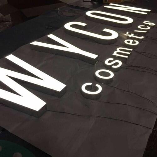 Front Lit Metal Signage Customized 3D LED Face Lit Resin Letter for Shopping Mall