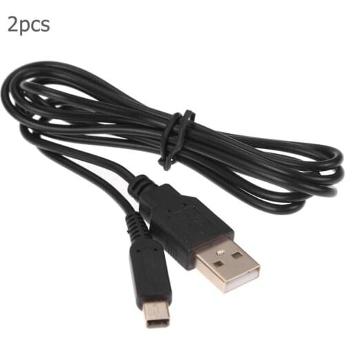 2pcs 1.2m/3.9ft Portable Charging Cable High Speed Excellent PVC Outer Cover Copper Core USB Charger for Nintend 2DS