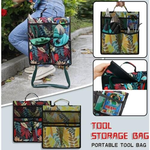 Tool Pouch Garden Foldable Kneeler Stool Tool Bag Outdoor Work Portable Storage Pouch For Forks Shovels Scissors Полка