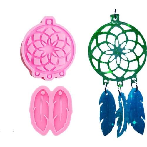 Dream Catcher Feather Pendant Silicone Mould DIY Handmade Epoxy Earring Epoxy Resin Mould 1 pc