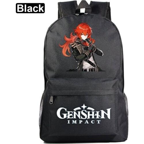Game Genshin Impact Backpack Student Boys Girls School Bag Rucksack Travel Pack Laptop Bag Big Strong Mochila