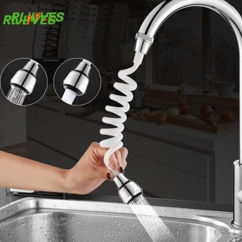 Household Kitchen Faucet Lengthen Sprinkler Long Hose Portable Korah Shrinkage Foaming Shower Tap Faucet Extender