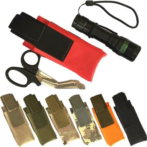 Outdoor Tourniquet Bag Small Hanging Package Tactical Medical Scissors Bag Flashlight Tourniquet Pouch Emergent Tool Holster