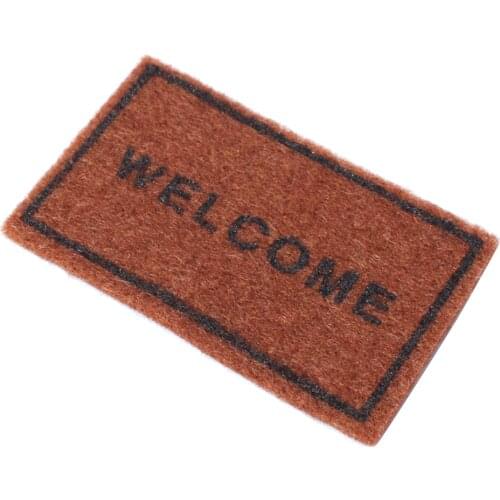 1:12 Brown Mini Floor Rug Cover Carpet Miniature Accessories Dollhouse Furniture Rug Living Room Art Floor Decoration
