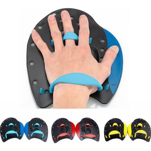 1 Pairs Swimming Paddles Professional Swimming Strokes Practice Correction Adjustable Hand Webbed Gloves for Adult Children
