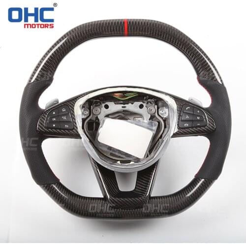 100% Real Carbon Fiber Steering Wheel compatible for MB W205,S205 S213,W213 X156 C117,X117 W218,X218,C257 C E GLA CLA CLS
