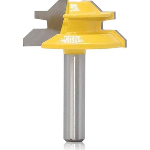 8*1-1/2 Woodworking Router Bit 45 Degrees Cemented Carbide Router Bit For Woodworking Tenon Woodworking Plywood