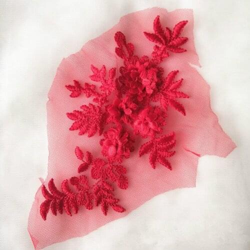 New three-dimensional embroidery performance dress accessories lace applique lace To flower diy handmade accessories motif lace