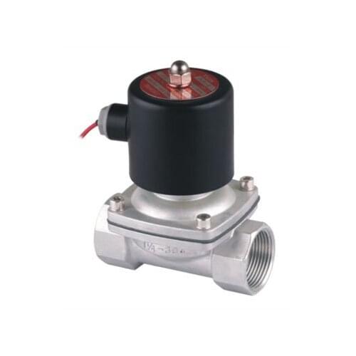 Free Shipping 2PCS/LOT Brass 110V AC 1-1/4" Electric Stainless Steel Solenoid Valve Water Air Fuels Gas Normal Closed 2S350-35