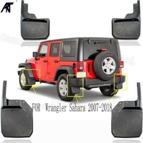 Mud flaps For Jeep Wrangler Sahara 2007-2018 Mudguards Fender Mud flap Splash Guard Fenders car accessories Front Rear 4 PCS