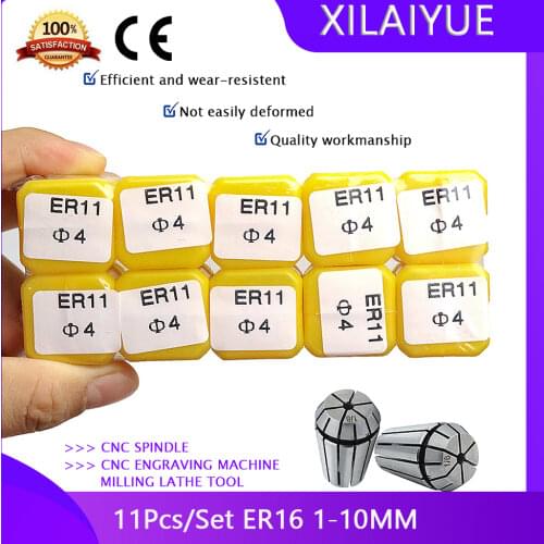10Pcs ER11 4mm Collet Chuck for CNC Spindle & CNC Engraving Machine Milling Lathe Tool
