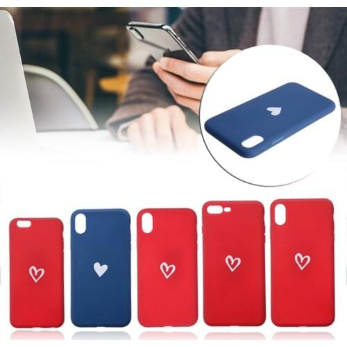 Pohiks Fashion Sport Phone Case For iphone XR X 6 6 s 7 8 plus Cute Simple Love Heart Shockproof Soft TPU Case Back Cover