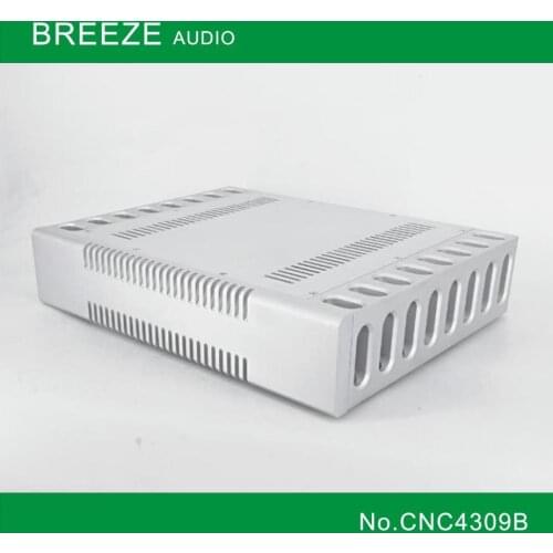 Personality silver Aluminum CNC Seiko power amplifier case 4309 rear stage amplifier DIY chassis 430*92*340mm