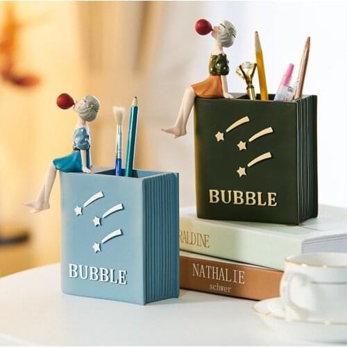 Pen Holder Desk Organizer Home Office School Desktop Decoration Accessories Gift
